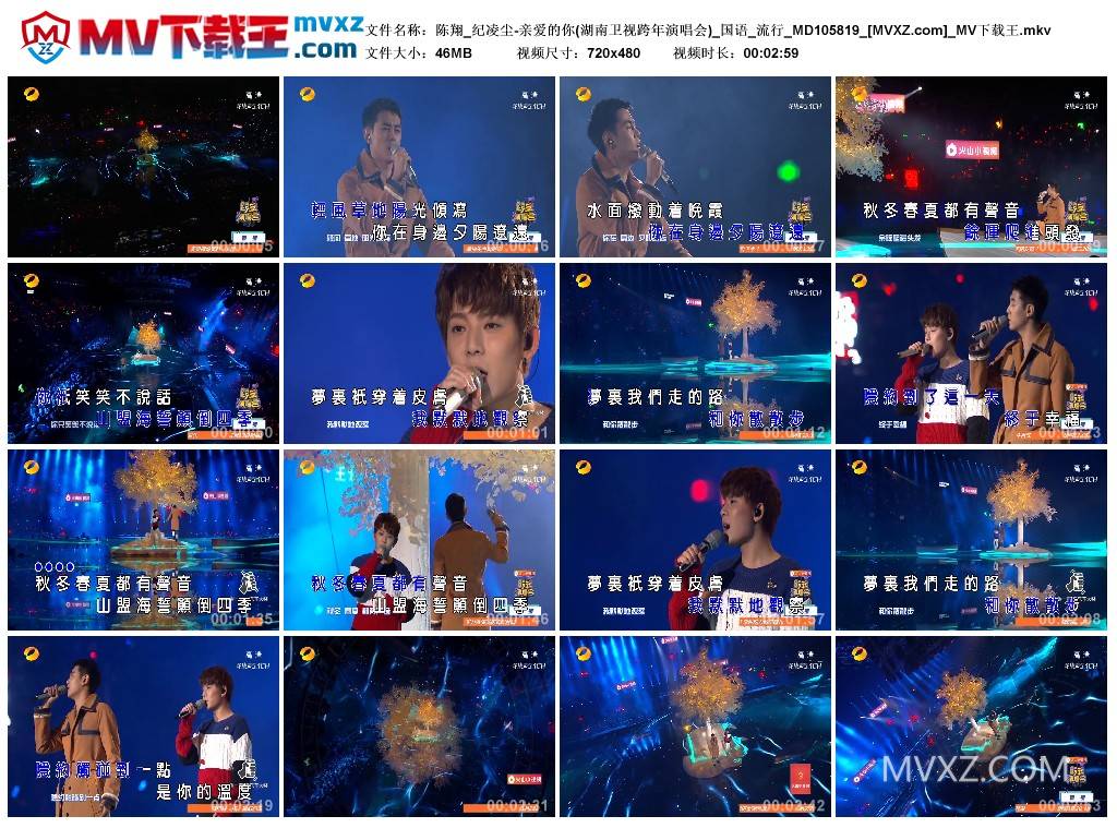 陈翔_纪凌尘-亲爱的你(湖南卫视跨年演唱会)_国语_流行_MD105819